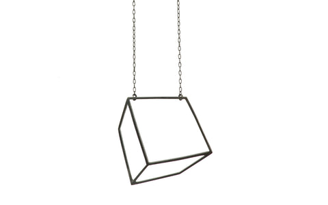 Black large cuboid necklace