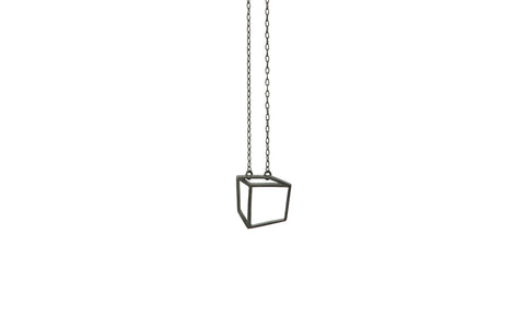 Black small cuboid necklace