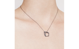 Black small cuboid necklace